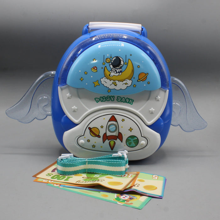 Space Theme Backpack Money Bank