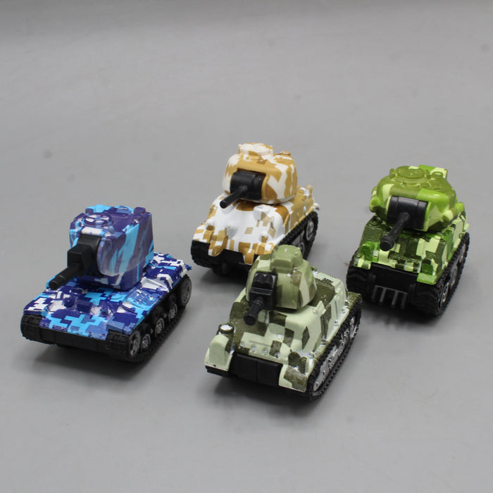 Diecast Mini Military Tank Pack of 4