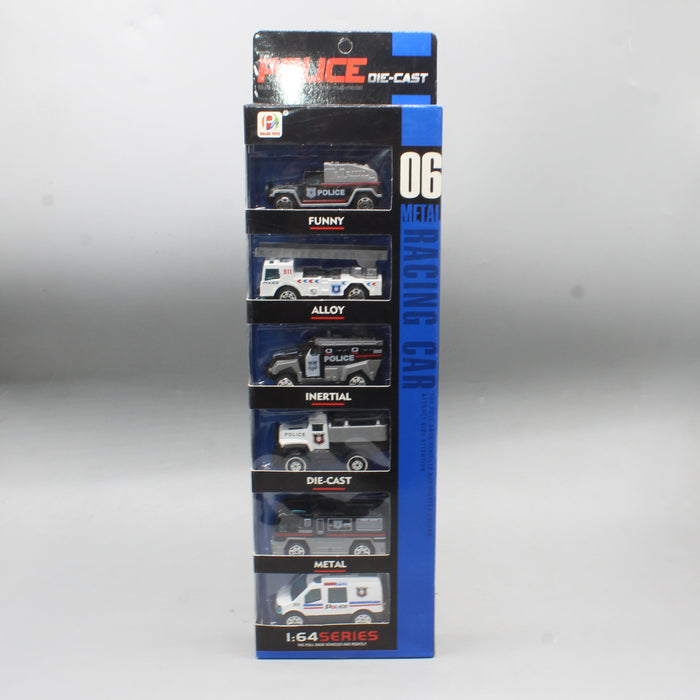Diecast Police Car Pack of 6