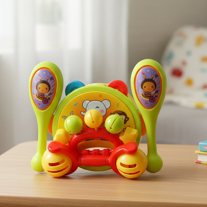 Animal Theme Drum Rattles