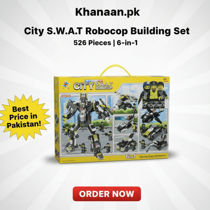 6-in 1 City Police Bricks Block 526 Pieces