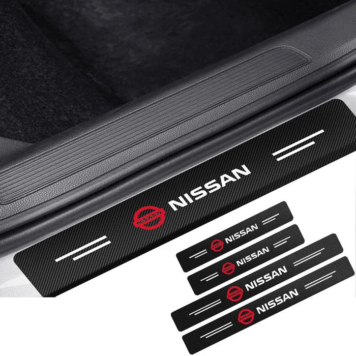 Pack of 4 Car Fiber Anti Stepping Protection Stickers Nissan