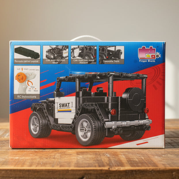 RC Swat Jeep Brick Blocks 399 Pieces