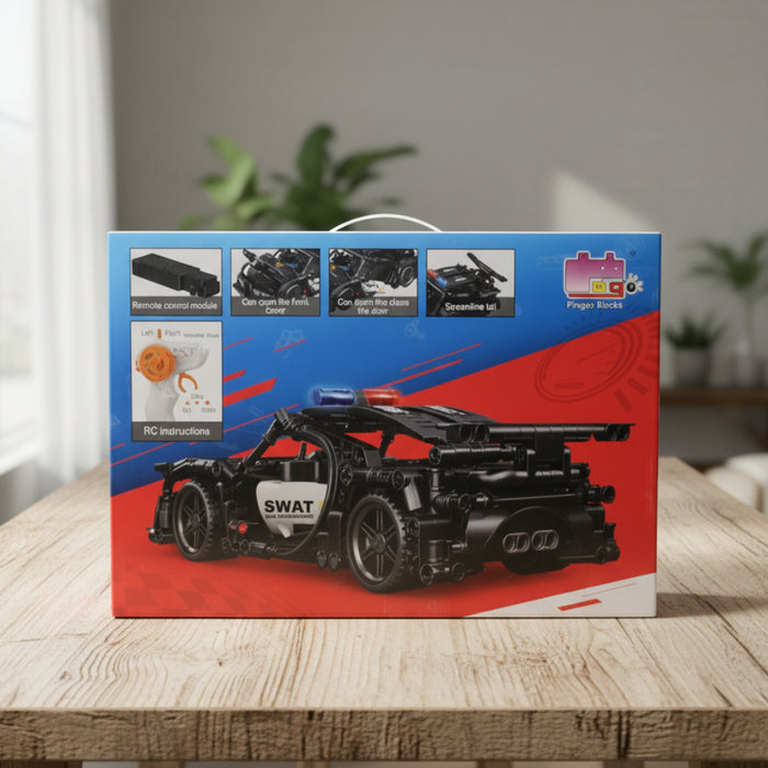 RC Swat Police Car Brick Blocks 396 Pieces