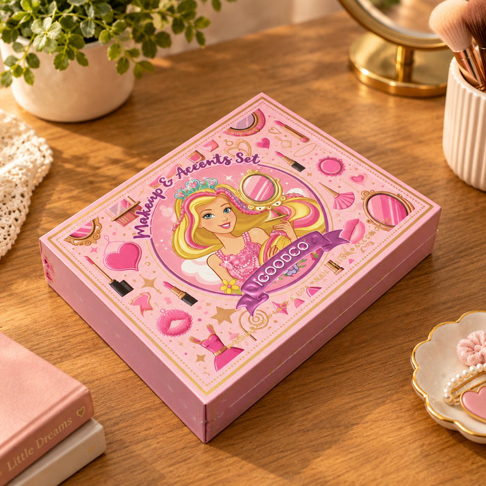 Pink Princess Theme Makeup & Accessories Set
