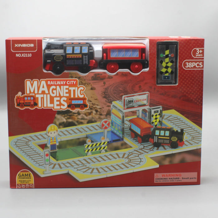 Magnetic Tiles Railway City Track 38 Pieces
