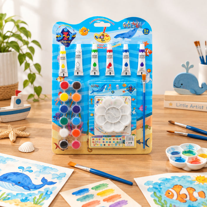 Ocean Theme Water Color Stationary Set