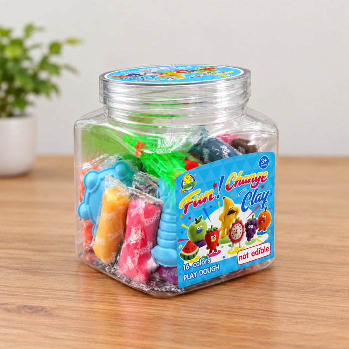 Fun Change Clay Dough Jar 16 Color