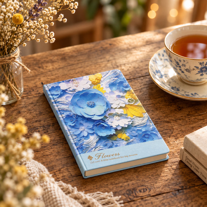 Blue Floral Pocket Notebook