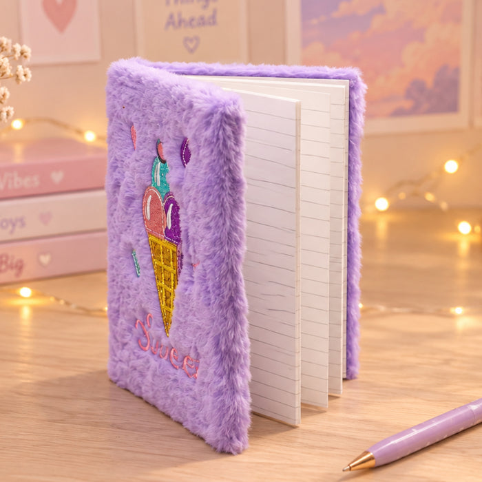 Ice Cream Theme Embroidered Notebook