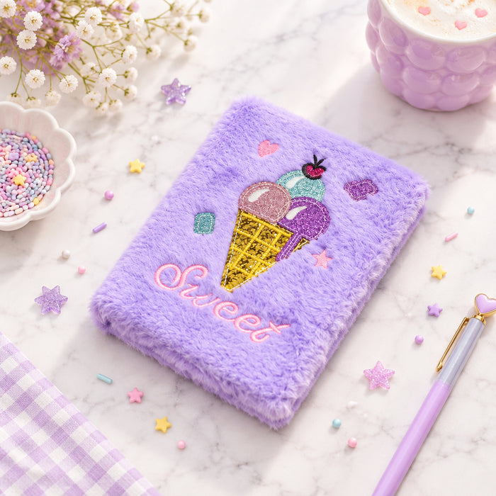 Ice Cream Theme Embroidered Notebook