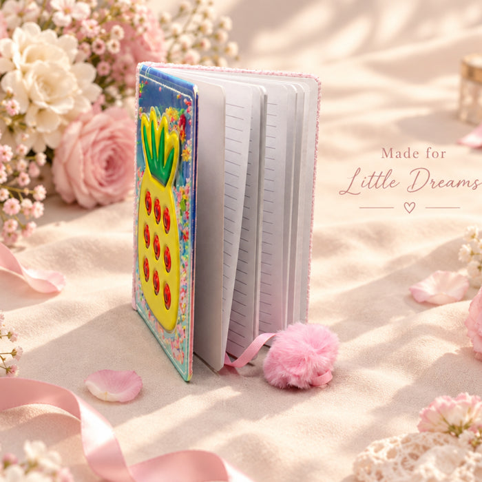 Pineapple Theme Glitter Star Diary