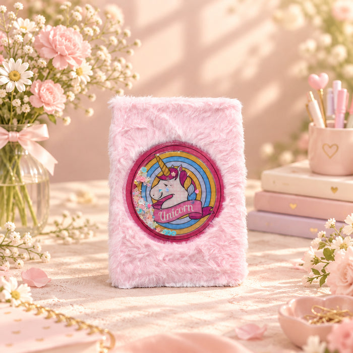 Star Unicorn Theme Plush Diary