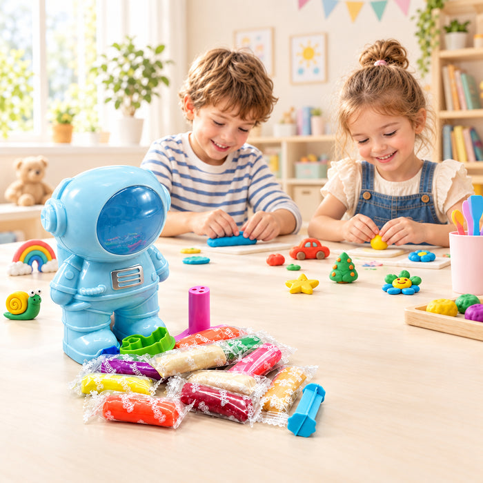 Astronaut Modeling Clay Dough