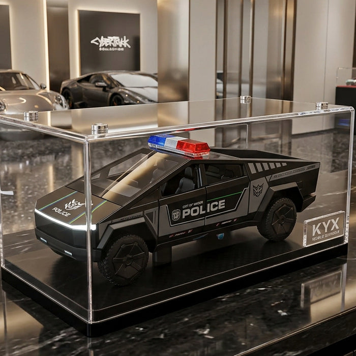 Diecast Police Tesla Cycber Truck with Light & Sound