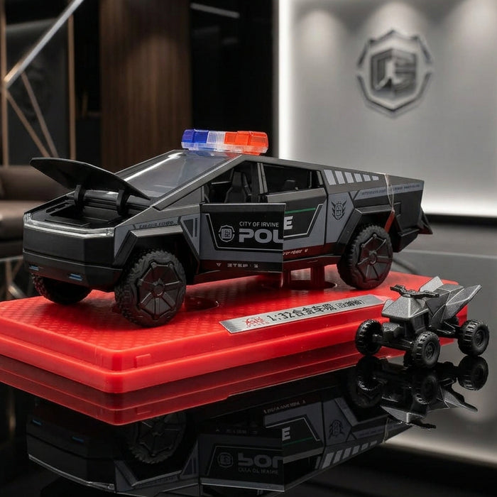 Diecast Police Tesla Cycber Truck with Light & Sound