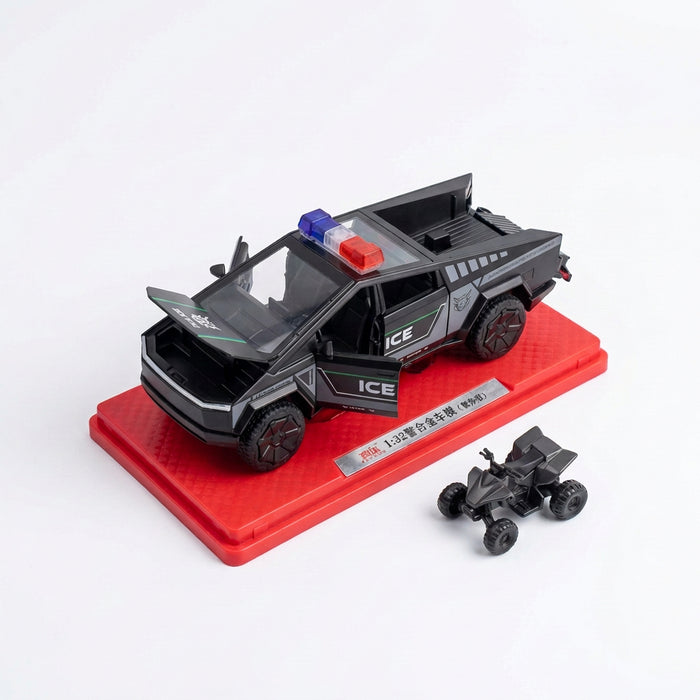 Diecast Police Tesla Cycber Truck with Light & Sound