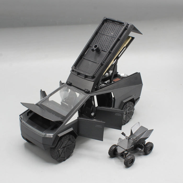 Diecast Tesla Cyber Truck with Quartz Metal Bike