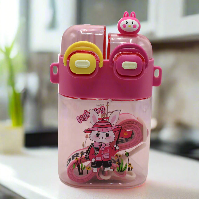 Rabbit Theme Double Sided Water Bottle