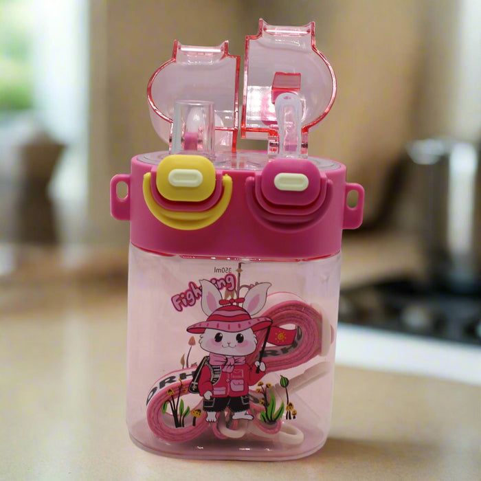 Rabbit Theme Double Sided Water Bottle