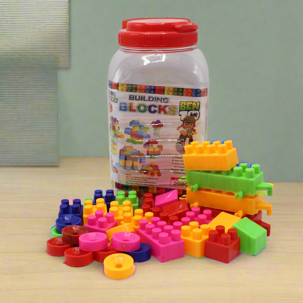Buy BEN 10 Theme Building Blocks Jar Online in Pakistan — Khanaan.pk