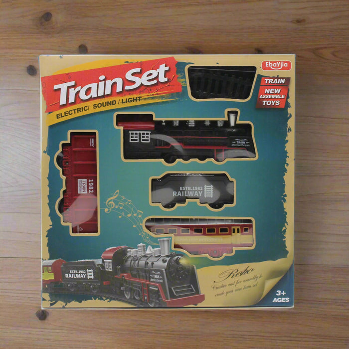 Railway Train Track Set with Light & Sound