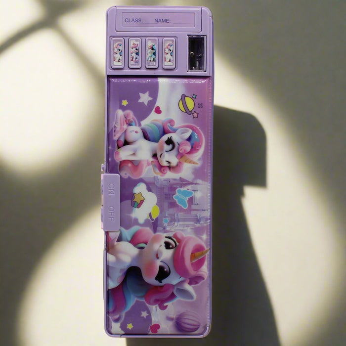 Unicorn Theme Multifunctional Pencil Box