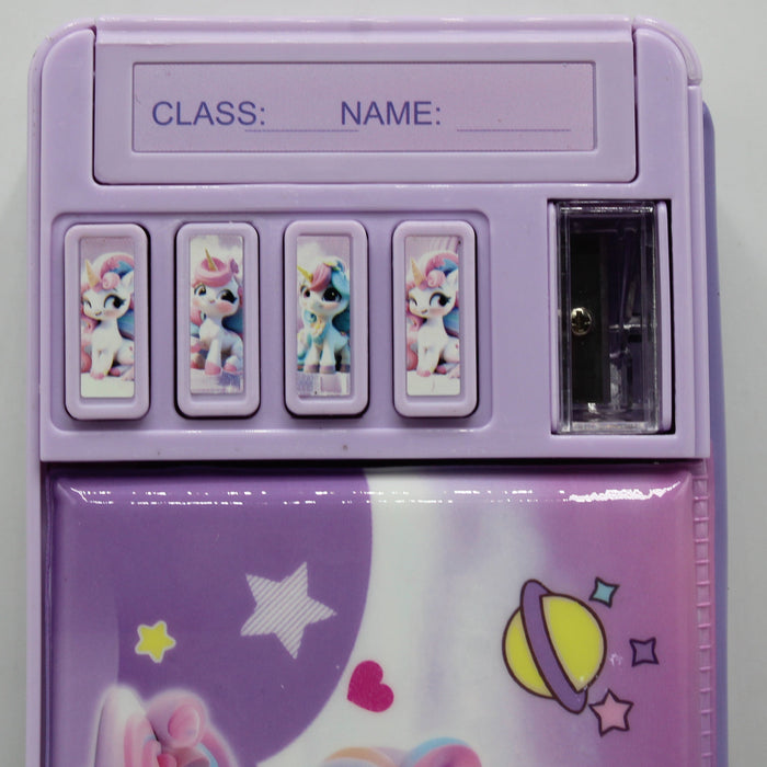 Unicorn Theme Multifunctional Pencil Box