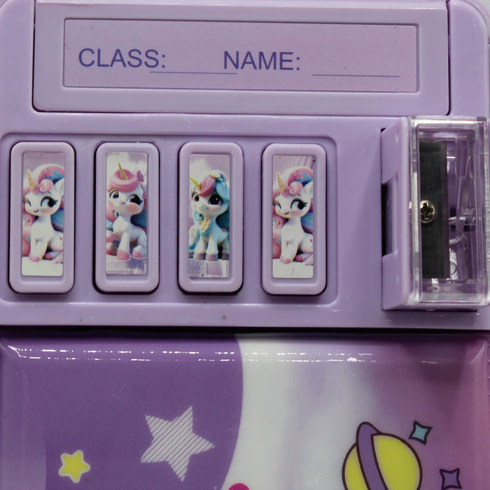 Unicorn Theme Multifunctional Pencil Box