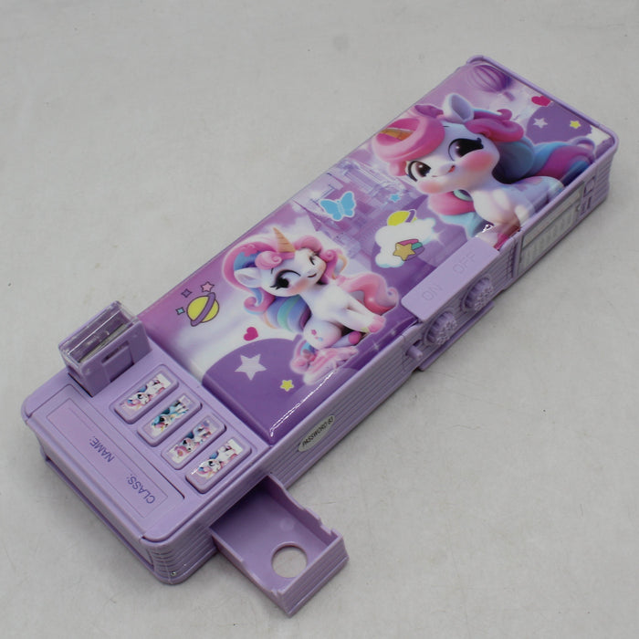 Unicorn Theme Multifunctional Pencil Box