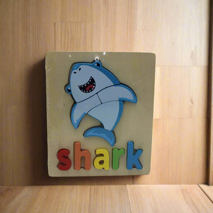 3D Wooden Shark Puzzle Toy
