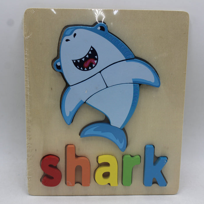 3D Wooden Shark Puzzle Toy