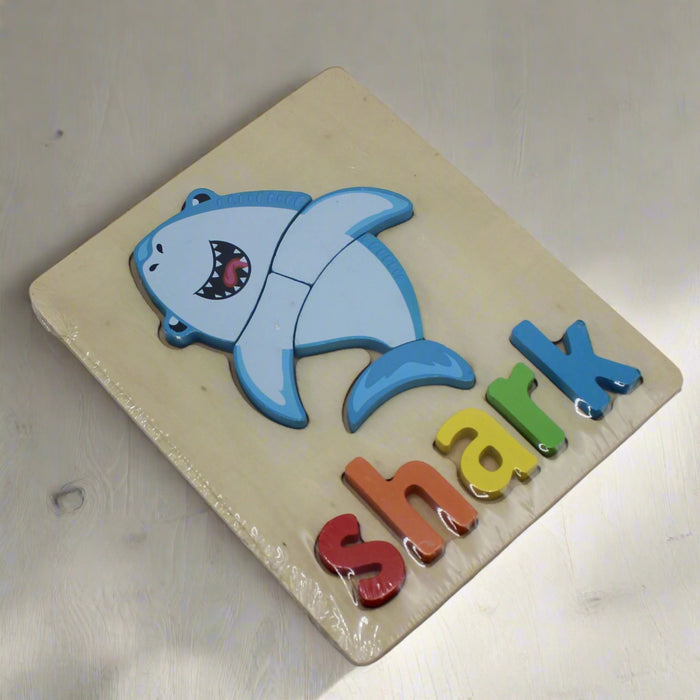 3D Wooden Shark Puzzle Toy