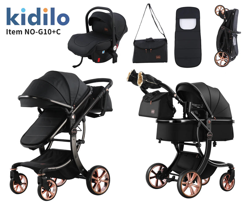 3 in 1 Kidilo DLX Travel Stroller Set