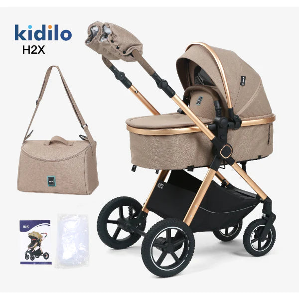 Kidilo 2 Way Baby Stroller With Bag