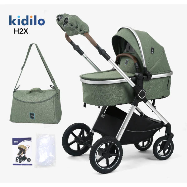 Kidilo 2 Way Baby Stroller With Bag