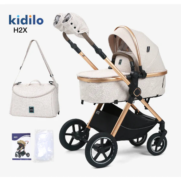 Kidilo 2 Way Baby Stroller With Bag