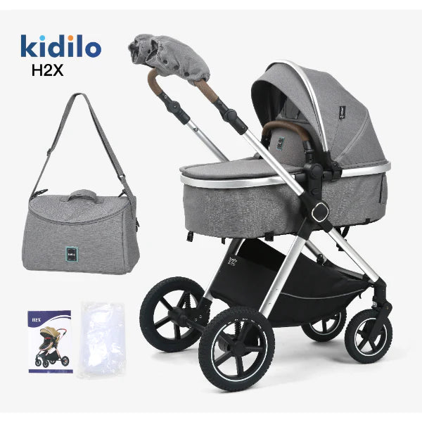 Kidilo 2 Way Baby Stroller With Bag