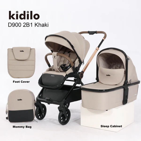 Kidilo 3 in 1 Baby Stroller With Travel Set