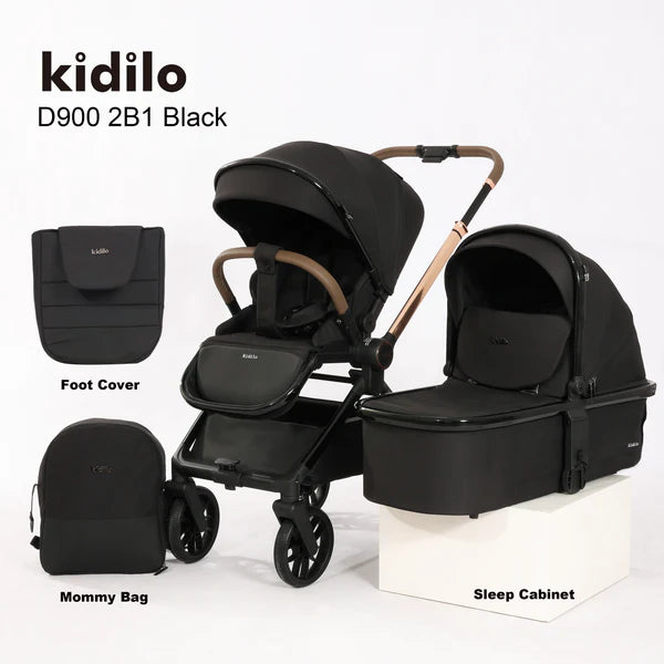 Kidilo 3 in 1 Baby Stroller With Travel Set