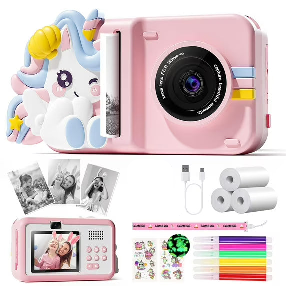 Unicorn Instant Digital Print Camera with Tripod