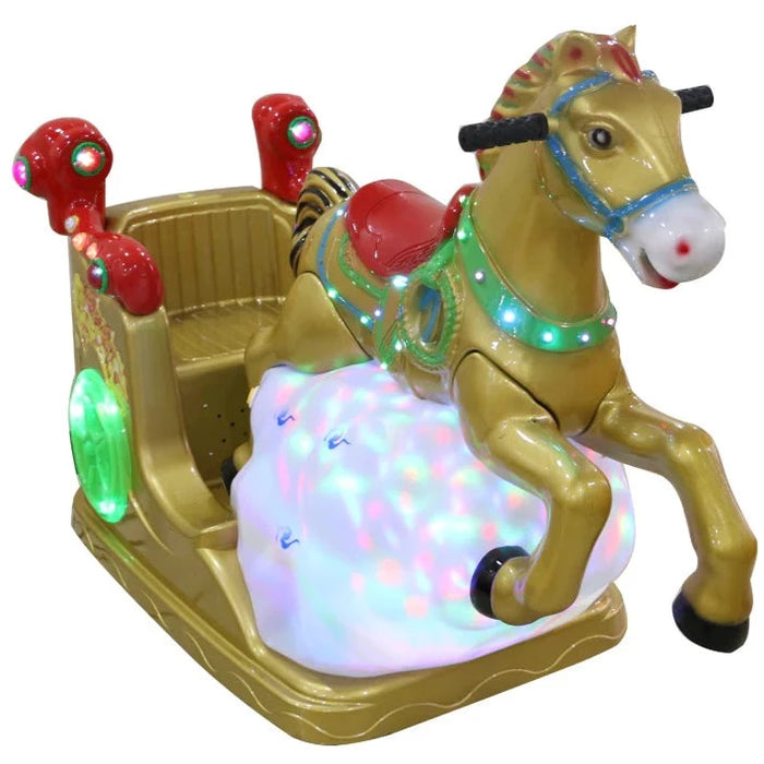 Horse Coin Operated Kiddie Ride With Light & Music