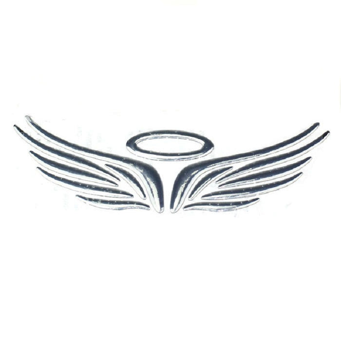 Soft Plastic Wing Car Logo Silver