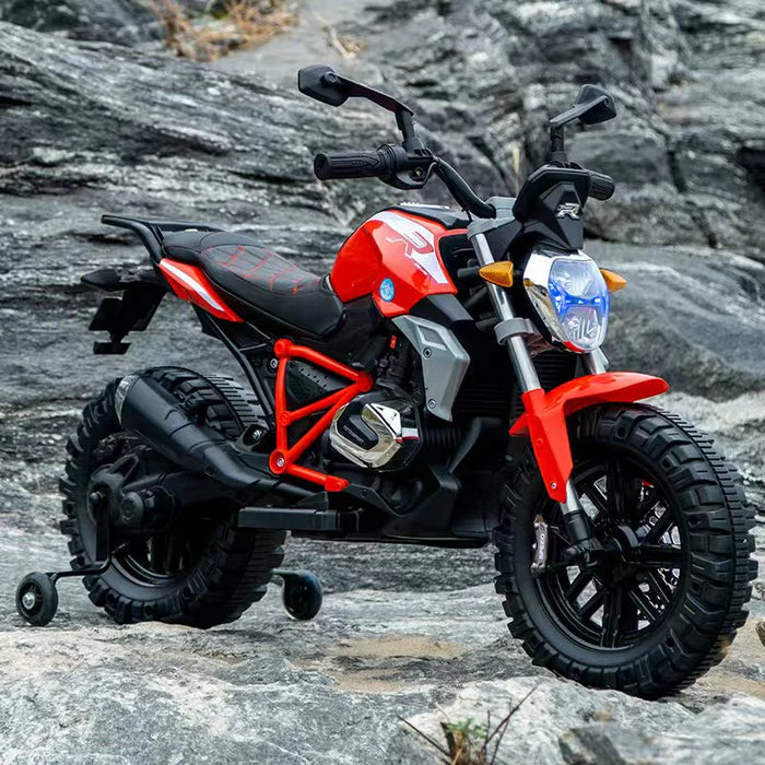 Leather Seat Electric Ride on Motorcycle