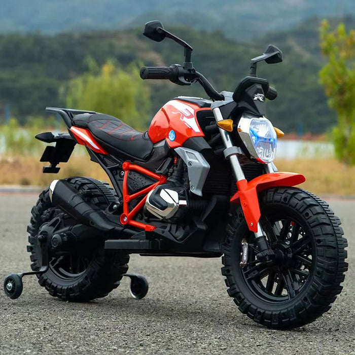 Leather Seat Electric Ride on Motorcycle