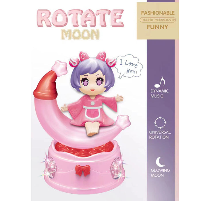 Beautiful Princess with Rotating Moon