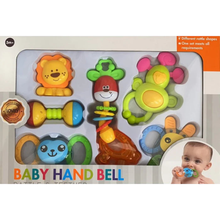 Pack of 6 Baby Bell Rattle Set