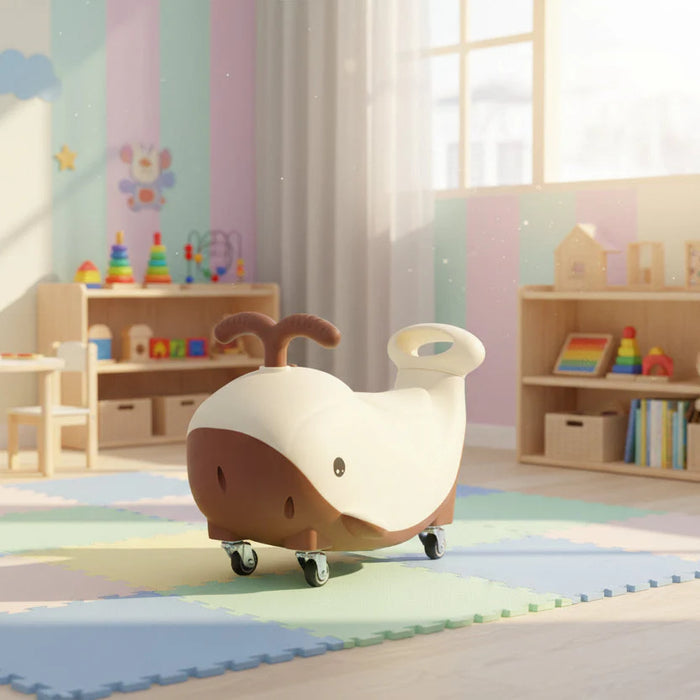 Whale Shape 3D Wheel Push Car