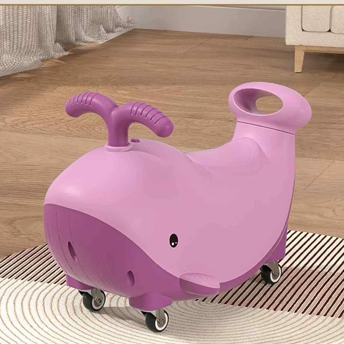 Whale Shape 3D Wheel Push Car