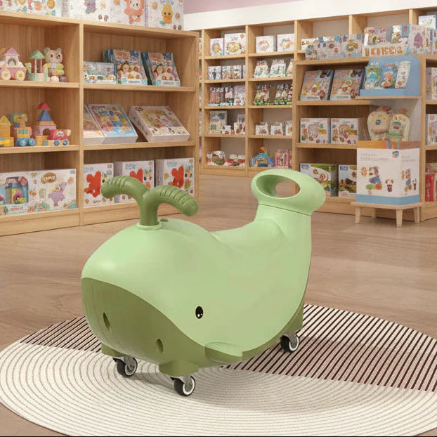 Whale Shape 3D Wheel Push Car